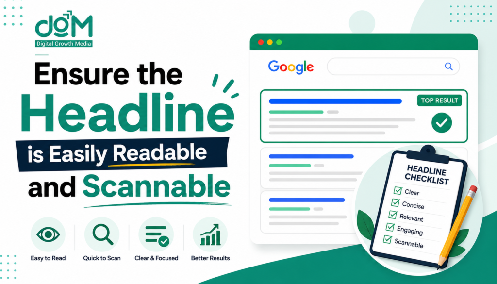 Ensure The Headline is Easily Readable and Scannable